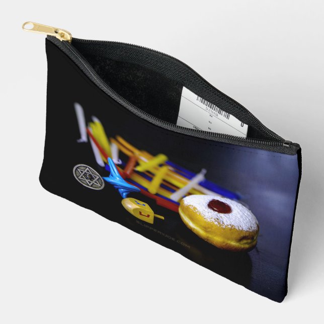 Pochette À Accessoires SlipperyJoe Hanukkah symbolic still life holiday e (Ouvrir)