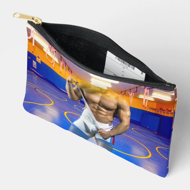 Pochette À Accessoires SlipperyJoe's musculaire bulge six pack gym trai (Ouvrir)
