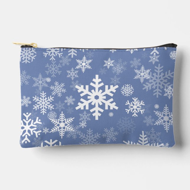 Pochette À Accessoires Snowflakes Personnaliser graphique Arrière - plan  (Recto)