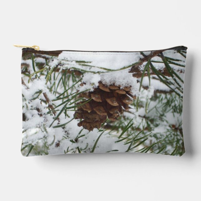 Pochette À Accessoires Snowy Pine Cone I (Recto)
