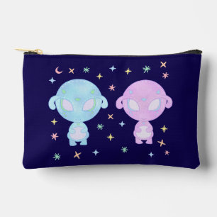 Pochette À Accessoires Sœurs jumelles aliens pastel Cute Cosmic Kawaii