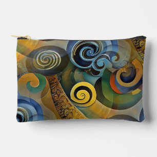 Pochette À Accessoires Spirales Abstraites de l'énergie - motif sans soud