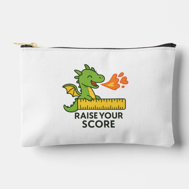 Pochette À Accessoires Sticker de règle de dragon de dessin animé - école (Recto)