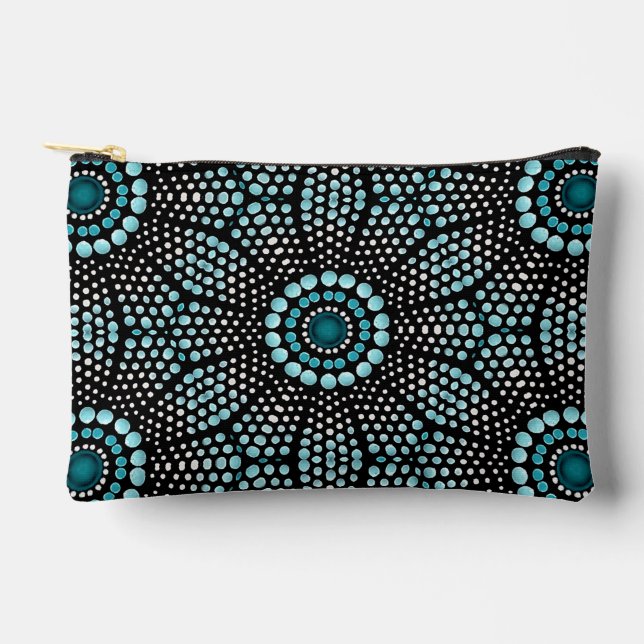 Pochette À Accessoires Style Chic tendance moderne Girly Turquoise Dot Ar (Recto)