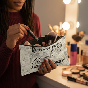 Pochette À Accessoires Style de foi chrétienne : Priez et ne vous inquiét