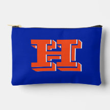 Style de monogramme de couleur collégiale bleu et