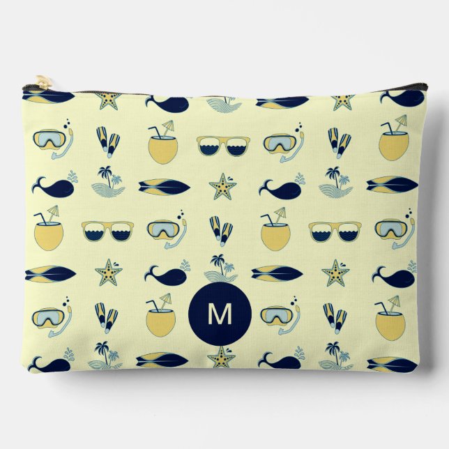 Pochette À Accessoires Symboles d'été tendance Motif Monogramme (Recto)