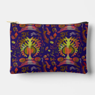 Pochette À Accessoires Symétrie orientale psychédélique Art Abstrait