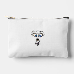 Pochette À Accessoires T-shirt drôle au visage de dessin animé choqué