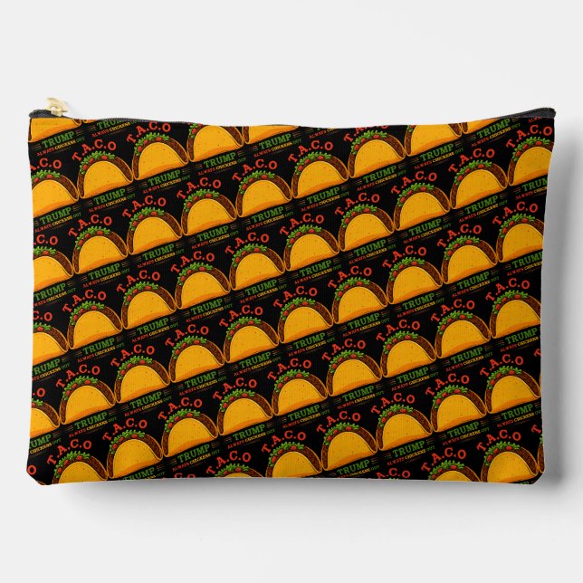 Pochette À Accessoires Taco Trump chasse toujours les poulets amusants (Recto)