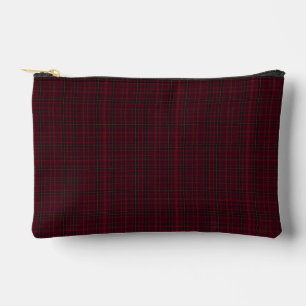 Pochette À Accessoires Tartan Bourgogne Élégant