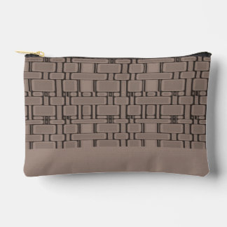 Pochette À Accessoires Taupe neutre Motif rectangle