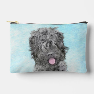 Pochette À Accessoires Terrier Noir Russe BRT RBT Peinture Animal de Comp
