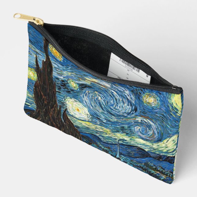 Pochette À Accessoires The Starry Night by Vincent Van Gogh (Ouvrir)