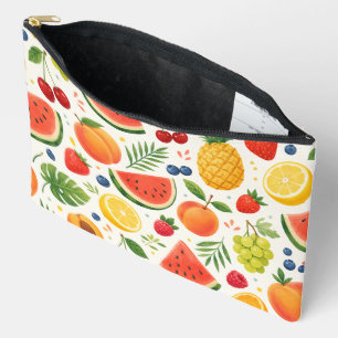 Pochette À Accessoires Tissu à motif de fruits d'été Pastèque tropicale