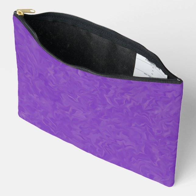 Pochette À Accessoires Tons torsadés de violet Motif d'art Abstrait (Ouvrir)