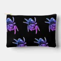 Tote araignée sauteuse violet et noir