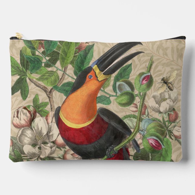 Pochette À Accessoires Toucan Jungle Tropical Bird Belle antique (Recto)