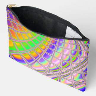 Pochette À Accessoires Trippy Super Vibrant Abstrait Digital Fractal Art