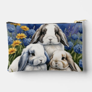 Pochette À Accessoires Trois petits lapins de lop