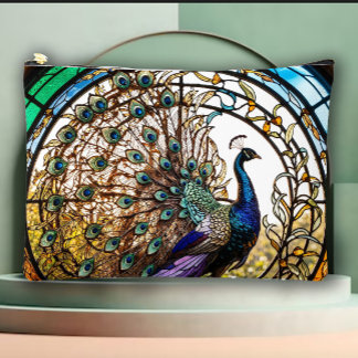 Pochette À Accessoires Trousse à Maquillage Romantique Vintage Paon