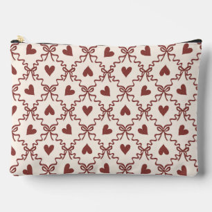 Pochette À Accessoires Trousse de Maquillage en Treillis de Coeur