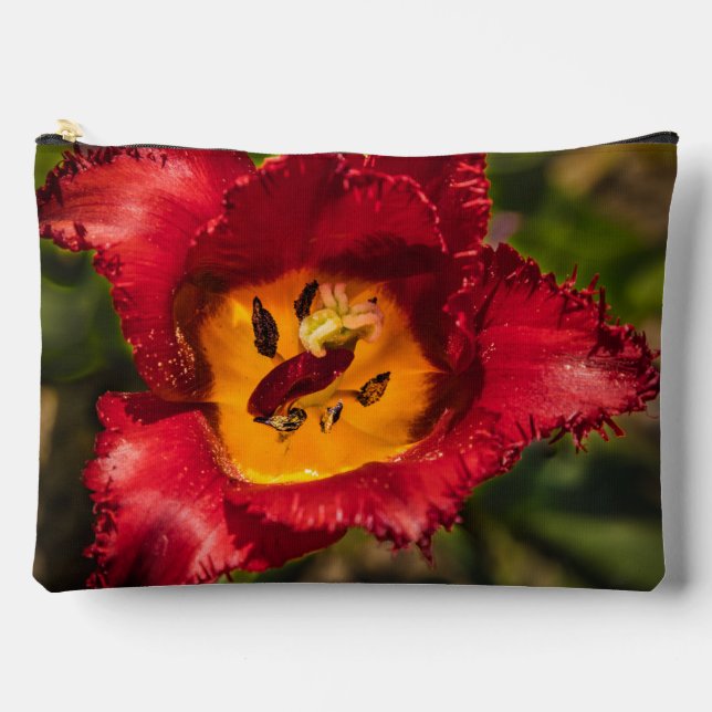 Pochette À Accessoires Tuliforme rouge (Recto)