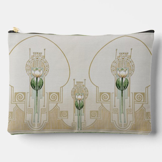 Pochette À Accessoires Tulipes stylisées Médaillons Art nouveau Bridemaid (Recto)