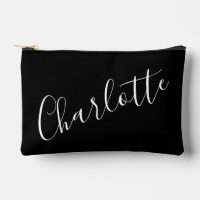 Typographie de script chic Nom personnalisé Noir