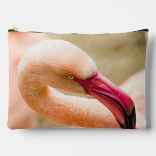 Pochette À Accessoires Un Beau Flamant rose Rose