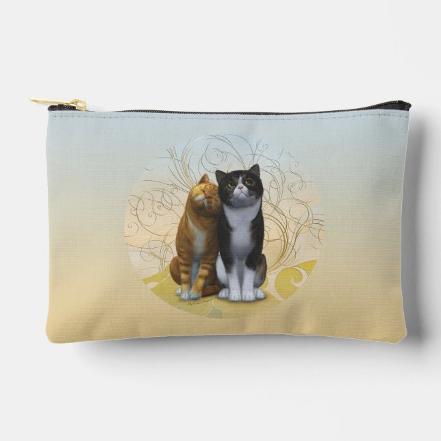 Pochette À Accessoires Un couple de chats : l'amour est dans l'air ? tass (Recto)