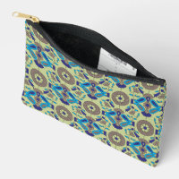 Un design textile symétrique, bleu ou