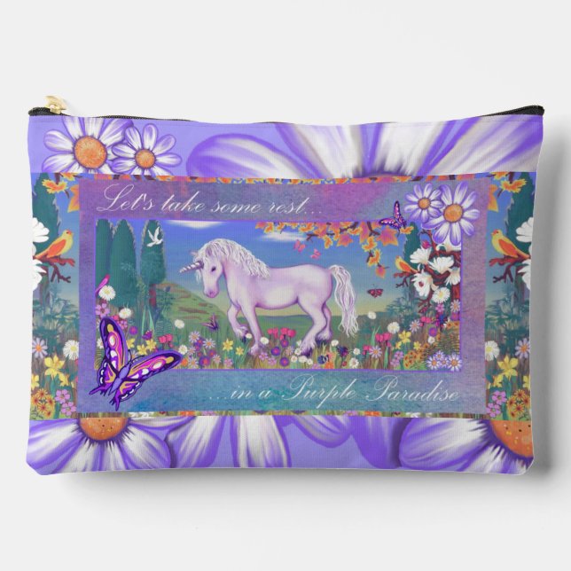 Pochette À Accessoires Un paradis mauve (Recto)