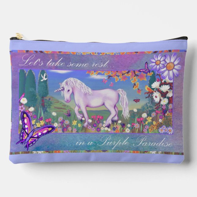 Pochette À Accessoires Un paradis mauve (Recto)