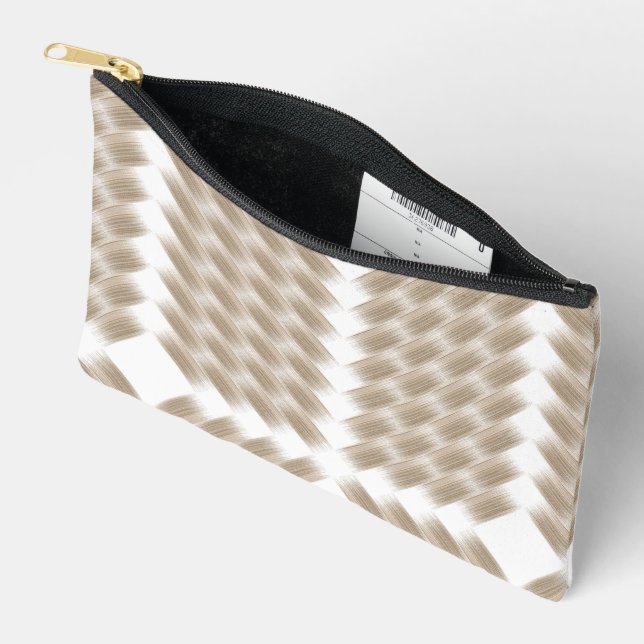 Pochette À Accessoires Un triangle blanc équilatéral centré sur une plain (Ouvrir)