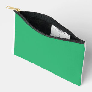 Pochette À Accessoires Une feuille verte vif avec des veines proéminentes