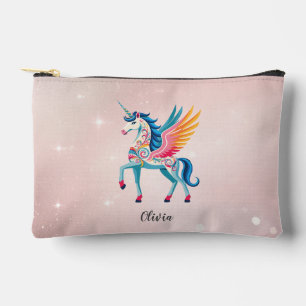 Pochette À Accessoires Unicorne ailée personnalisée