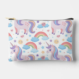 Pochette À Accessoires Unicornes et Rainbows
