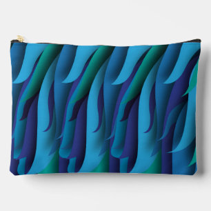Pochette À Accessoires Vagues de différentes couleurs du bleu au vert