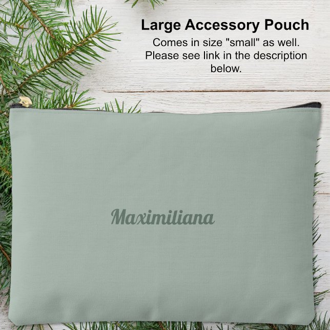 Pochette À Accessoires Vert - Solide Grand Accessoire Pouch (Large Accessory Pouch - Green - Solid by Leapfroglisics Shop)