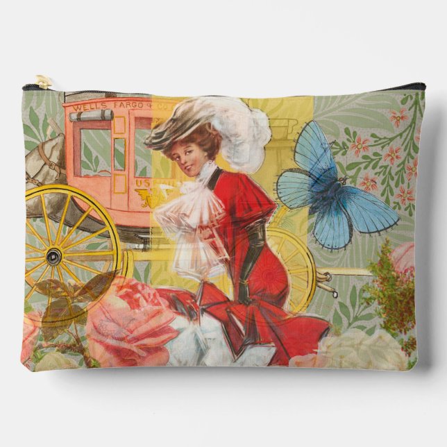 Pochette À Accessoires Victorian Lady Woman Fun Carriage (Recto)