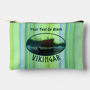 Pochette À Accessoires Viking Navire Et Lumières Du Nord