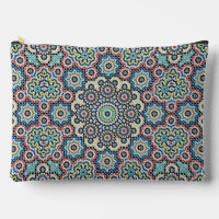 Vintage Marocain Bleu & Motif Turquoise