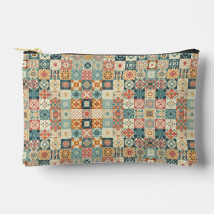 Pochette À Accessoires Vintage, patchwork, paré