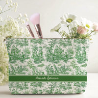 Vintage vert toile de jouy imprimé