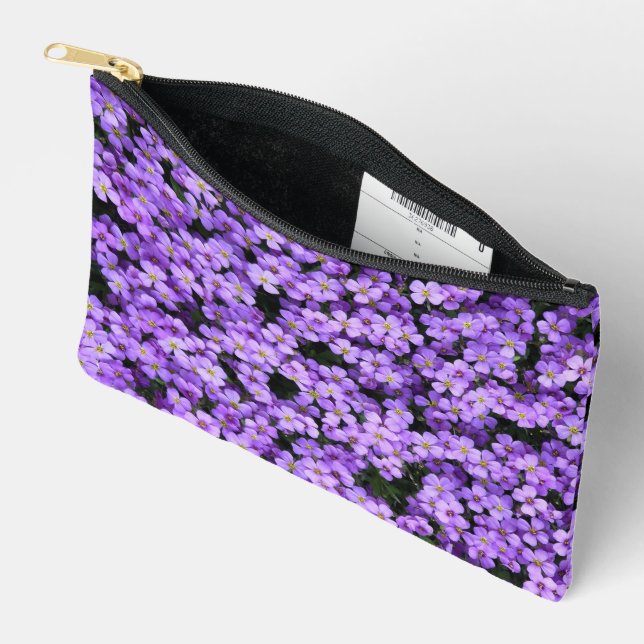 Pochette À Accessoires Violets belles fleurs violettes (Ouvrir)