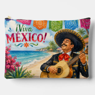 Pochette À Accessoires Viva Mexico Mariachi guitare plage souvenir