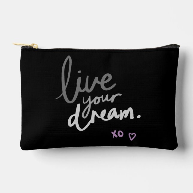 Pochette À Accessoires Vivez votre rêve Black Accessories Pouch (Recto)