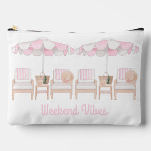 Pochette À Accessoires Week-end de Bachelorette Cabana Rose Vibes de fi