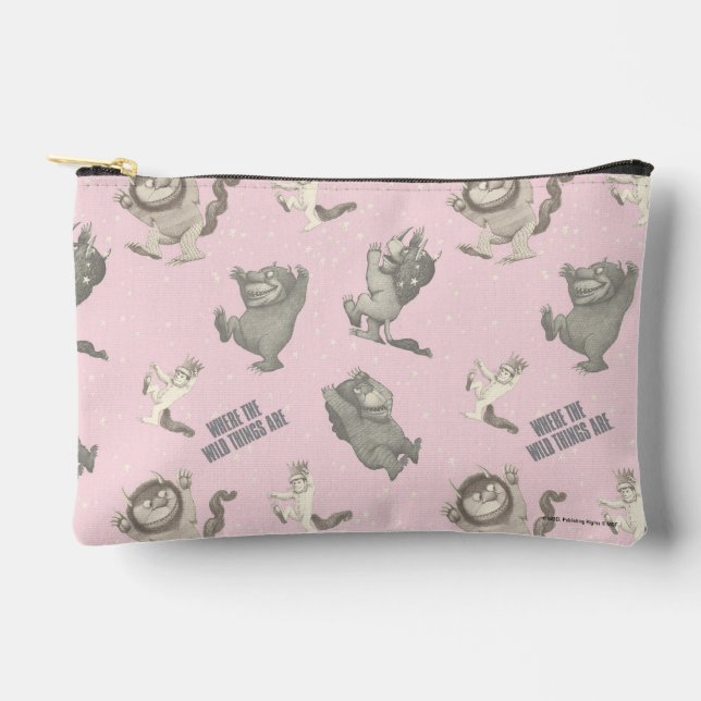 Pochette À Accessoires Where the Wild Things Are Pink Star Pattern (Recto)
